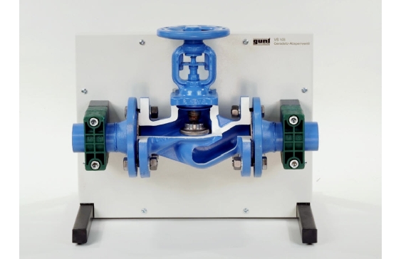 Cutaway model: screw down valve
