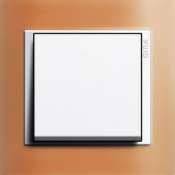 Touch switch, Gira Event Opaque, orange/pure white matt