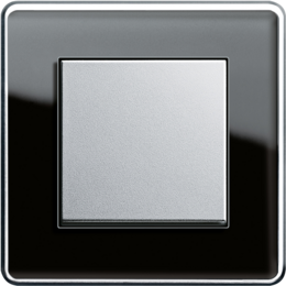 Touch switch, Gira Esprit, black glass C/colour aluminium 